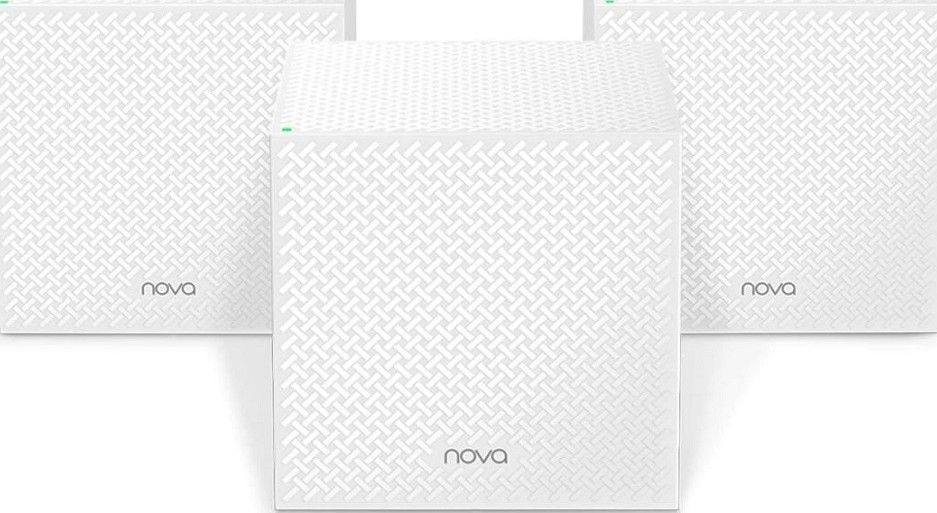 Tenda Nova MW12 AC2100 Tri‑Band Whole Home Mesh Wi‑Fi System  3‑Pack, Gigabit Mesh Router with Seamless Roaming & App Management