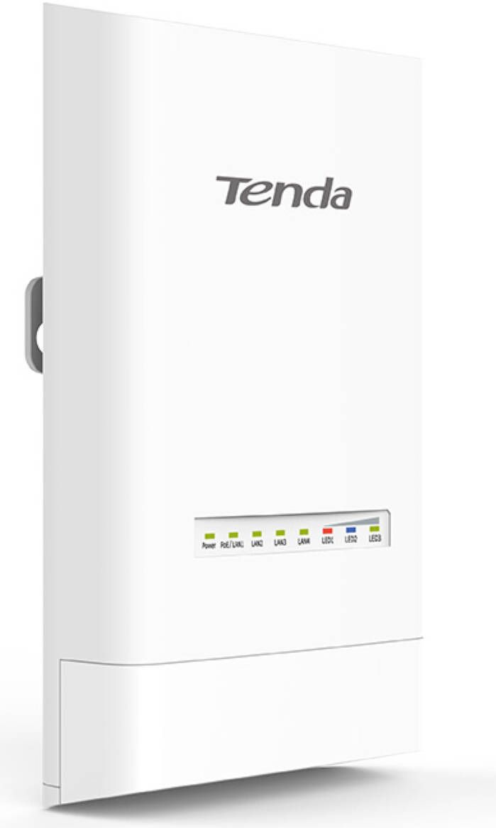جهاز Tenda OS3 اللاسلكي الخارجي CPE - هوائي 5 جيجاهرتز 12 ديسيبل، مقاوم للماء IP65، رابط PtP بمدى 5 كم+، مزود بخاصية PoE السلبي