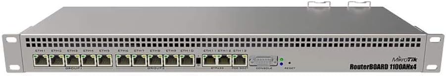 MikroTik Routerboard 13× Gigabit Ports, Quad‑Core 1.4 GHz, Dual Redundant PSU RB1100AHx4 