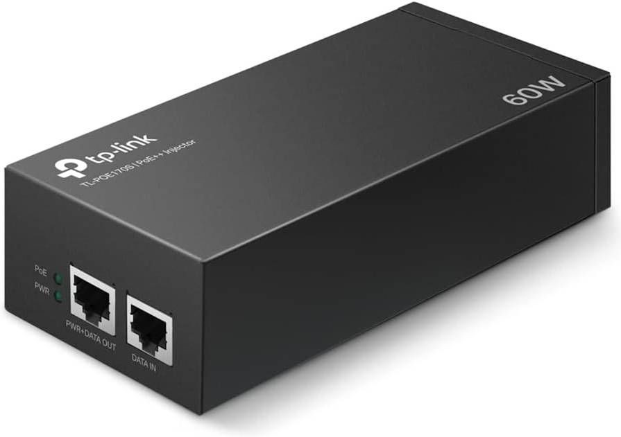 TP‑Link TL-POE170S Gigabit PoE++ Injector 60 W IEEE 802.3af/at/bt PoE Supply, Metal Casing, Gigabit Data and Power Output - TL-POE170S