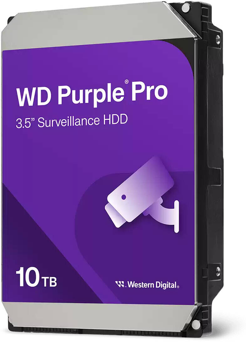 WD Purple Pro 10TB Video Analytics Hard Drive, 3.5-Inch SATA, 7200 RPM, 512MB Cache,550TB/Year Workload - Purple