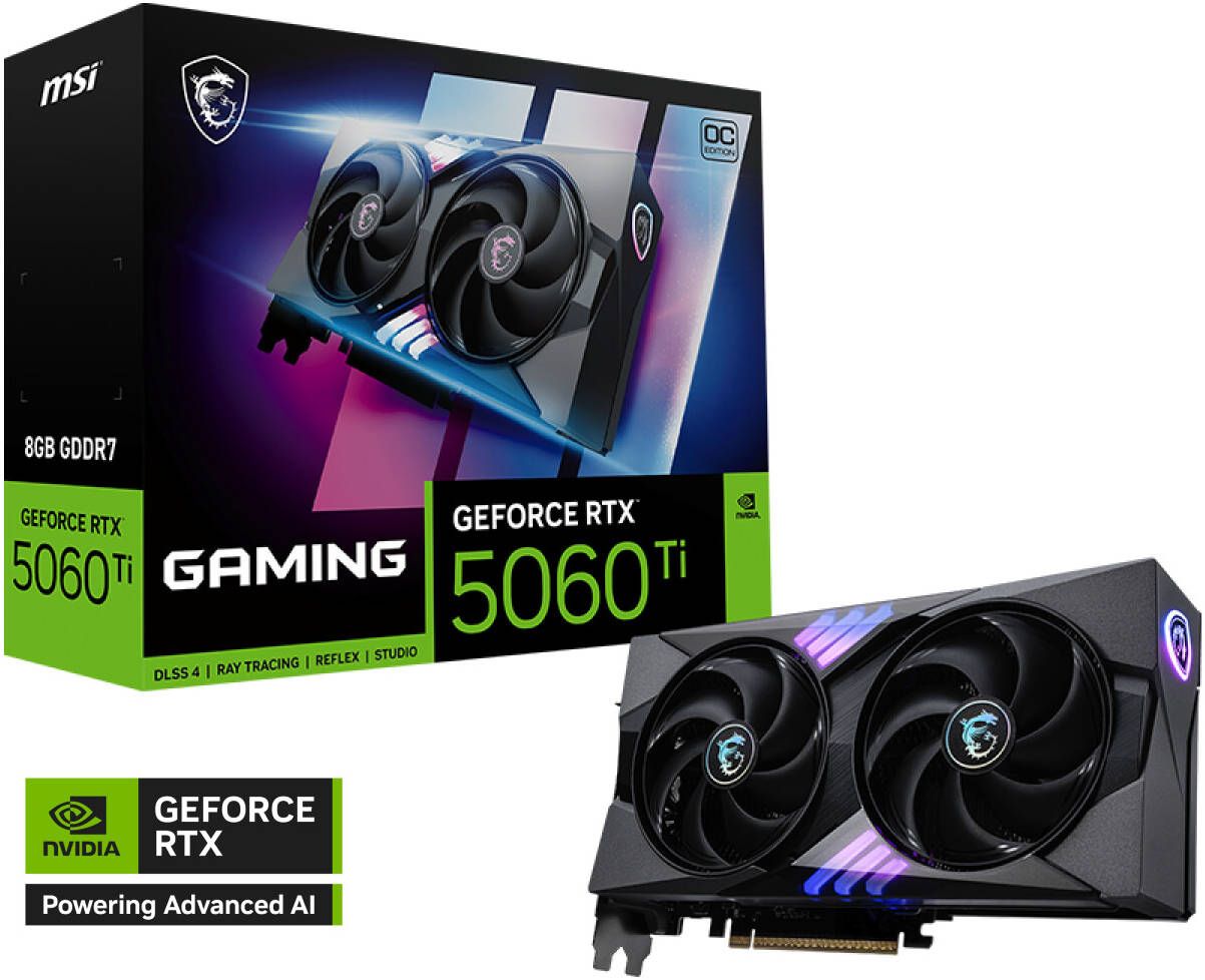 Buy MSI GeForce RTX 5060 Ti 8GB GDDR7 GAMING OC PCIe 5.0 Graphics