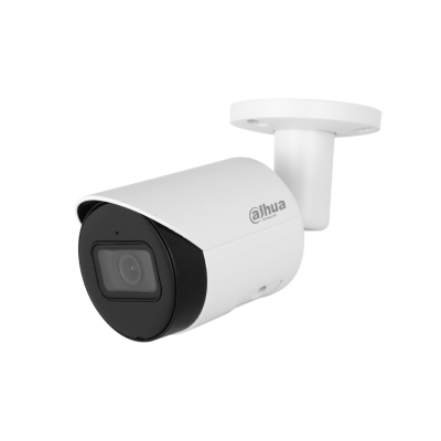 كاميرا شبكية داهوا DH-IPC-HFW2441S-S بدقة 4 ميجابكسل، مزودة بتقنية WizSense، تعمل بالأشعة تحت الحمراء، ذات بؤرة ثابتة، وتقنية SMD Plus، وحماية محيطية للأفراد والمركبات، وميكروفون مدمج، ومدى رؤية بالأشعة تحت الحمراء يصل إلى 30 مترًا، وتدعم ترميز H.265، وبط