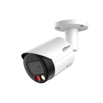 كاميرا داهوا DH-IPC-HFW2449S-S-IL الذكية ثنائية الإضاءة WizSense Bullet Network Camera بدقة 4 ميجابكسل، إضاءة دافئة + أشعة تحت الحمراء بمدى 30 مترًا، نطاق ديناميكي واسع 120 ديسيبل، SMD Plus، نظام كشف التسلل/الدخول عن طريق خط التعثر/التسلل البشري والمركبات