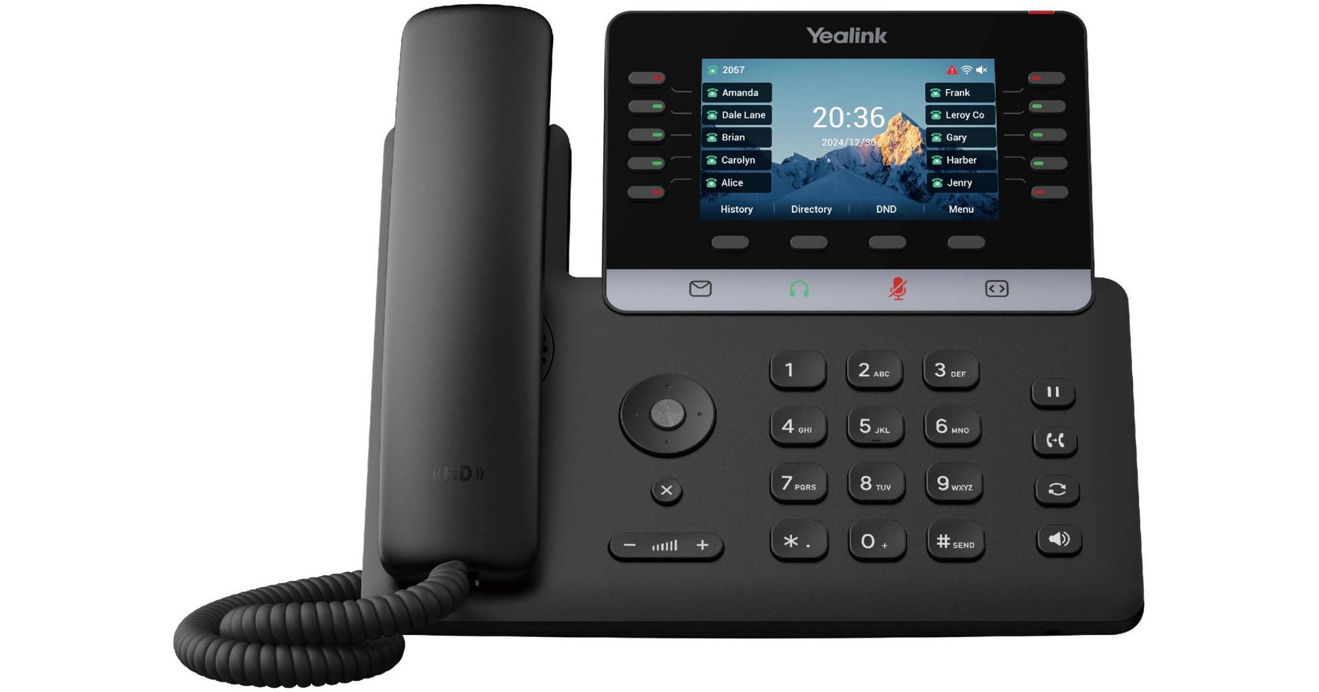 Yealink SIP-T74U 7-Inch Android 13 Business IP Phone Wi-Fi 6, Bluetooth 5.2, USB-C & USB-A, Dual Gigabit Ethernet, 16 VoIP Accounts, HD Audio, PoE Support Black