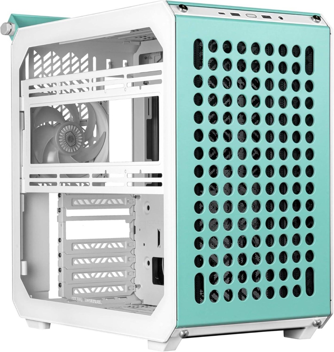 Cooler Master QUBE 500 Flatpack Macaron Edition Mid-Tower Computer Case, ATX and E-ATX Motherboard Support, Built-in vertical GPU Mount, Fully Modular Design