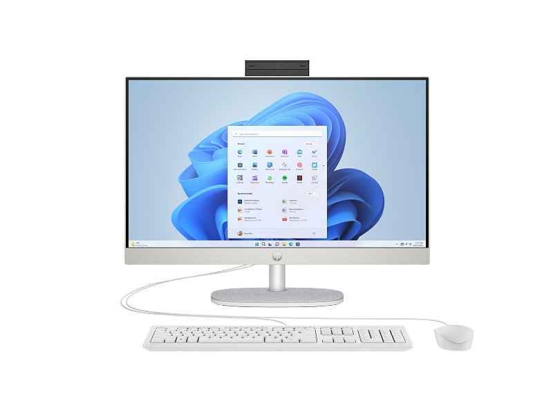 إتش بي كمبيوتر مكتبي الكل في واحد 27-cr0016ne بمعالج إنتل كور i5-1335U، ذاكرة وصول عشوائي 8 جيجابايت، وحدة تخزين SSD بسعة 512 جيجابايت، رسومات إنتل آيرس Xe، شاشة 27 بوصة بدقة فل إتش دي (FHD) غير تعمل باللمس، نظام تشغيل (دوس/بدون نظام تشغيل)، لوحة مفاتيح إ