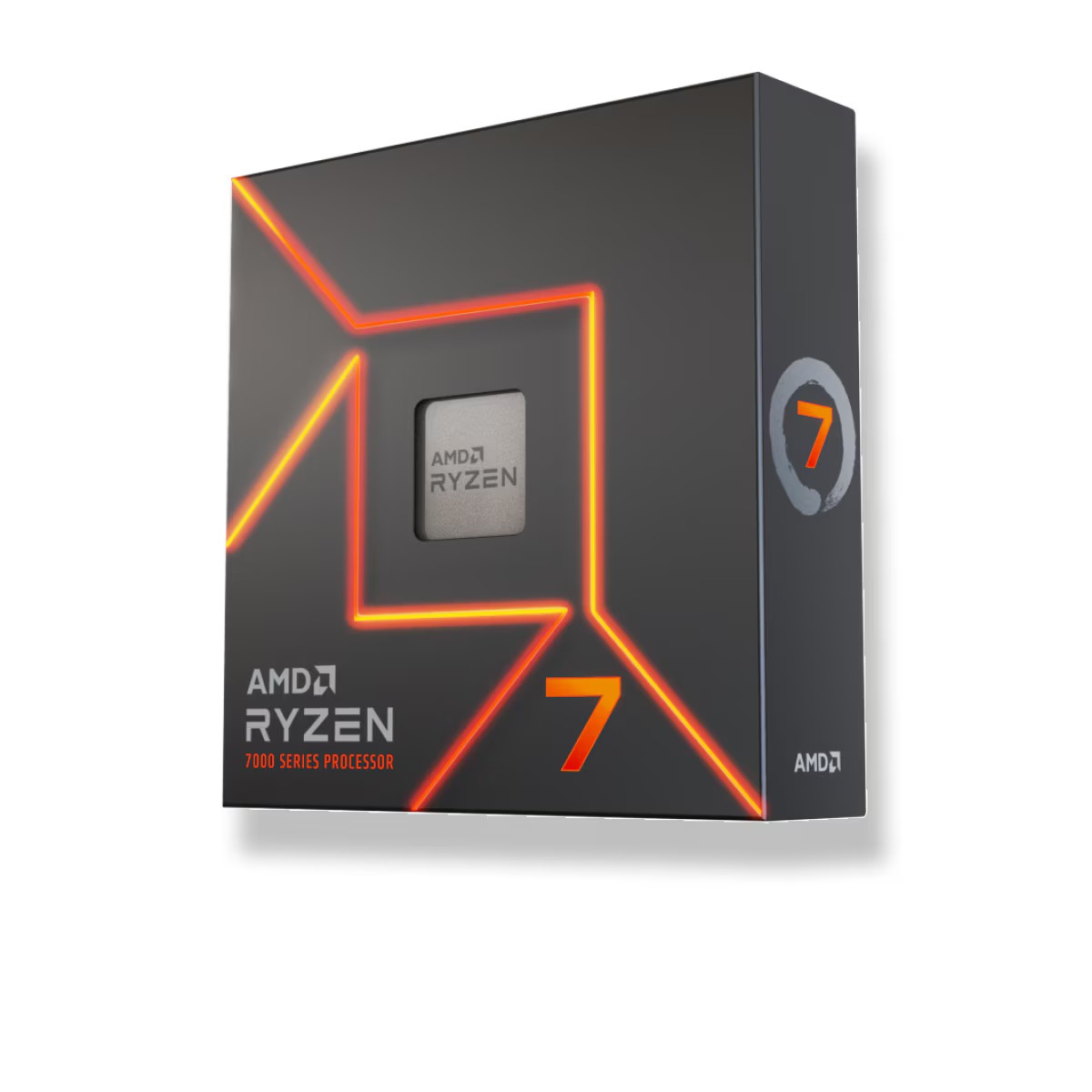 معالج سطح المكتب AMD Ryzen 7 7700X، 8 أنوية، 16 خيطًا، تردد أساسي 4.5GHz / تردد تعزيز 5.4GHz، معمارية Zen 4، مقبس AM5، رسومات Radeon مدمجة، دعم PCIe 5.0 وDDR5، مفتوح لكسر السرعة