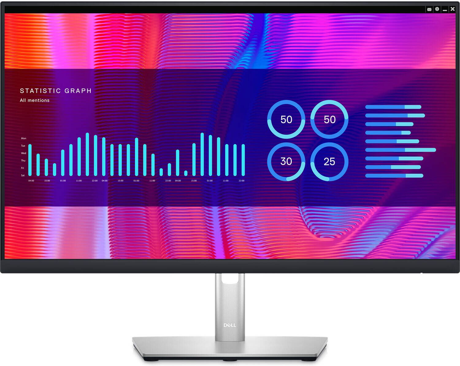 شاشة Dell Pro 24 Plus P2423DE بموزع USB‑C، مقاس 23.8 بوصة، دقة QHD 2560×1440، لوحة IPS، شحن USB‑C بقدرة 90 واط، إيثرنت، HDMI وDisplayPort، قاعدة قابلة للتعديل - ComfortView Plus - فضي / أسود