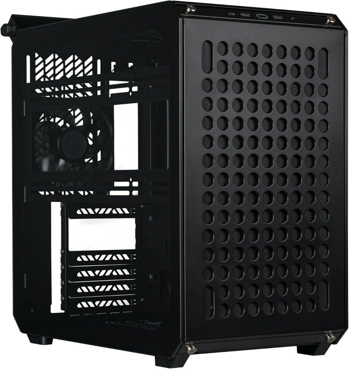 Cooler Master QUBE 500 Flatpack Mid-Tower ATX Computer Case, ATX E-ATX Micro-ATX Mini-ITX, Expansion Slots 7, 1x 120mm ARGB Fan, 365mm GPU Support -Black