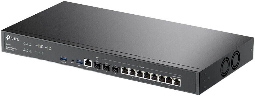 TP‑Link ER8411 Omada Enterprise VPN Router 10× WAN/LAN, Dual 10G SFP+, 1G SFP and USB 3.0 with Redundant Power -  ER8411 