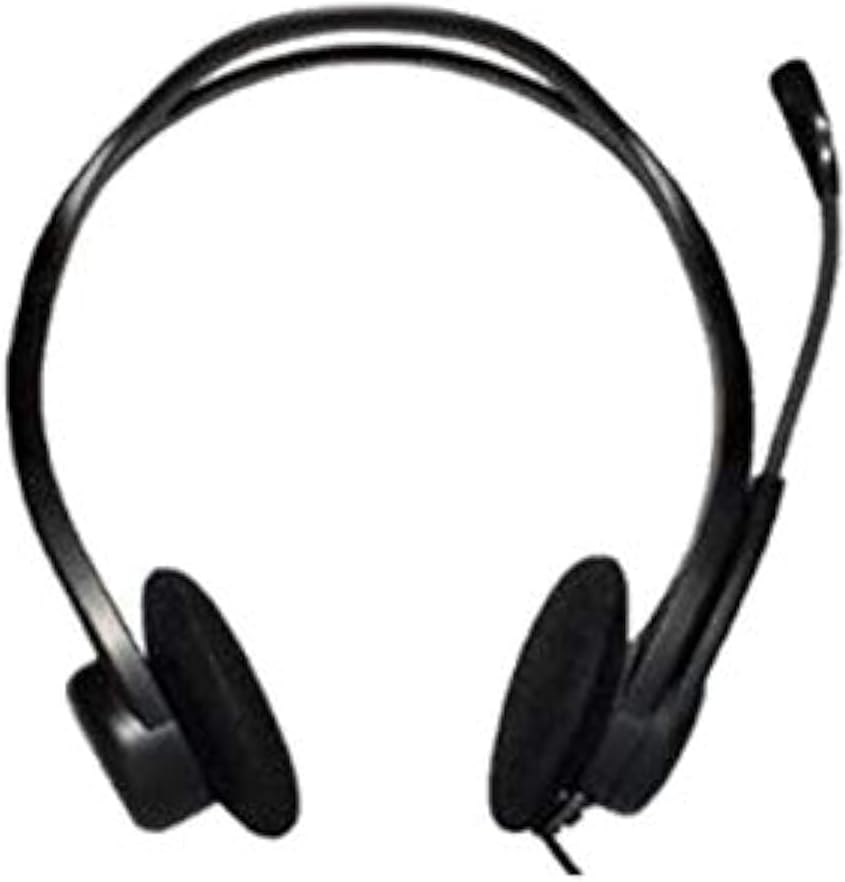 Logitech PC960 Corded USB Stereo Headset Noise Cancelling Microphone Plug and Play USB A Black