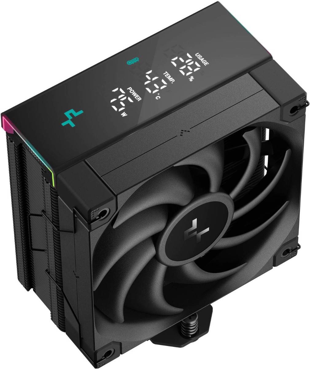مبرد وحدة المعالجة المركزية ديب كول AK400 DIGITAL PRO، 4 أنابيب حرارية بقطر 6 مم، سرعة مروحة 1750 دورة في الدقيقة، تدفق هواء المروحة 60.89 قدم مكعب في الدقيقة، محمل ديناميكي مائع