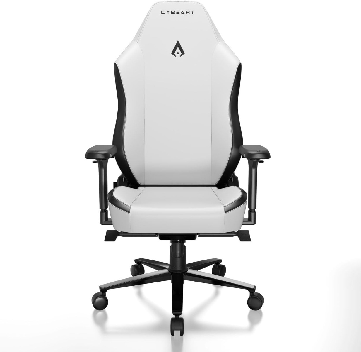 Cybeart APEX Series Arctic White Gaming Office Chair 4D Lumbar Support 4D Armrests Endura Nappa Leatherette Magnetic Pillow Recline Tilt Mechanism