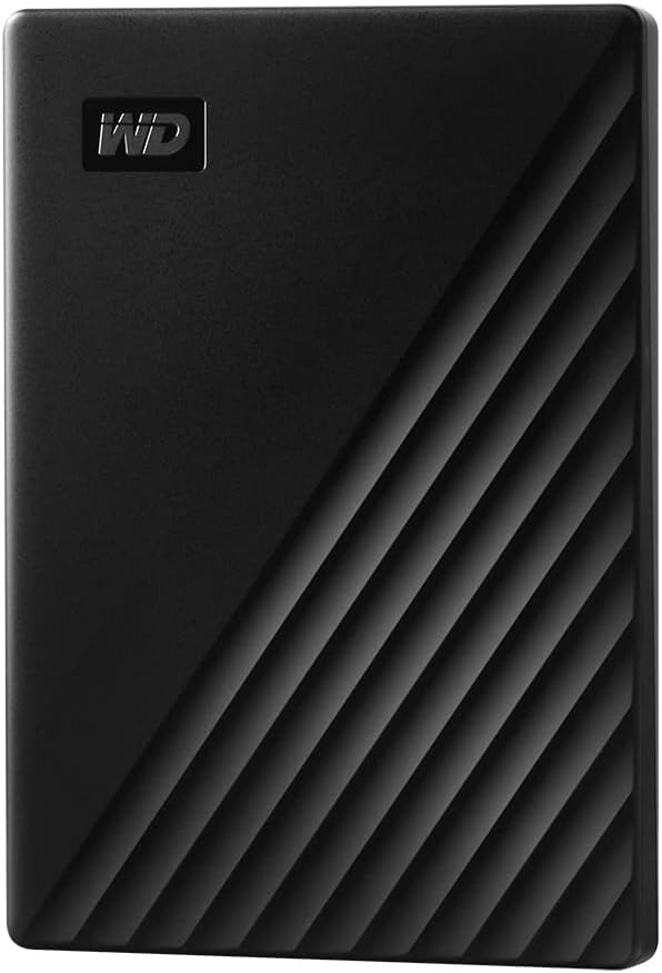 Western Digital WD My Passport 1TB Portable External Hard Drive, USB 3.2 Gen 1, USB 2.0 Compatible, Up to 5Gb/s, 256-bit AES Hardware Encryption, Password Protection, Black