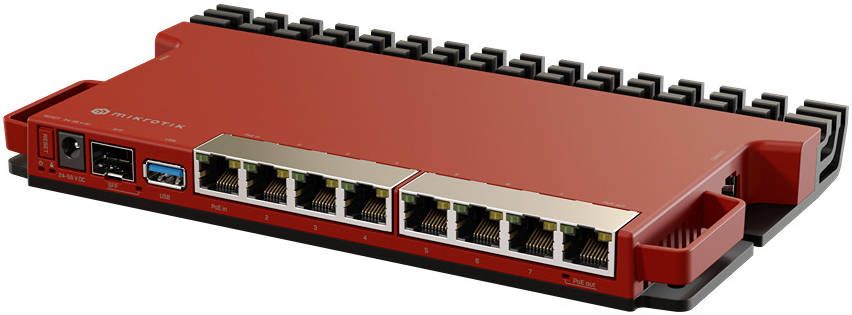 MikroTik L009UiGS-RM 8-Port Gigabit Rack-Mount Router with 2.5 Gb SFP, PoE-IN/PoE-OUT, Dual-Core 800 MHz, 512 MB RAM, RouterOS L5