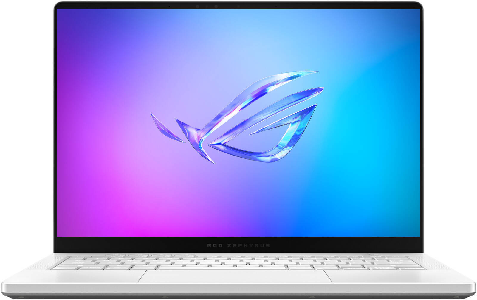 ASUS ROG Zephyrus G14 GU405AR-SY064W Gaming Laptop Intel Core Ultra 9-386H Processor 32GB Ram 1TB SSD Storage NVIDIA GeForce RTX 5070 Ti-12GB Graphics 14 Inch WQXGA+ OLED Operating System Windows 11 Home English Arabic Keyboard With Sleeve Bag - White 