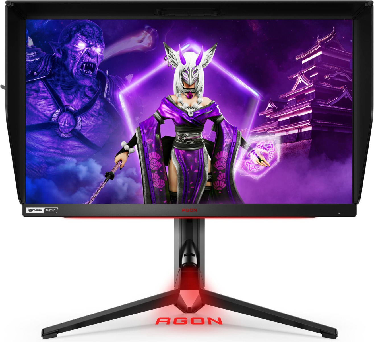 شاشة ألعاب AOC Agon Pro متميزة مسطحة بحجم 24.5 بوصة بدقة FHD، معدل تحديث 360 هرتز، زمن استجابة 1 مللي ثانية، معتمدة من VESA DisplayHDR 400، تدعم G-Sync - أسود