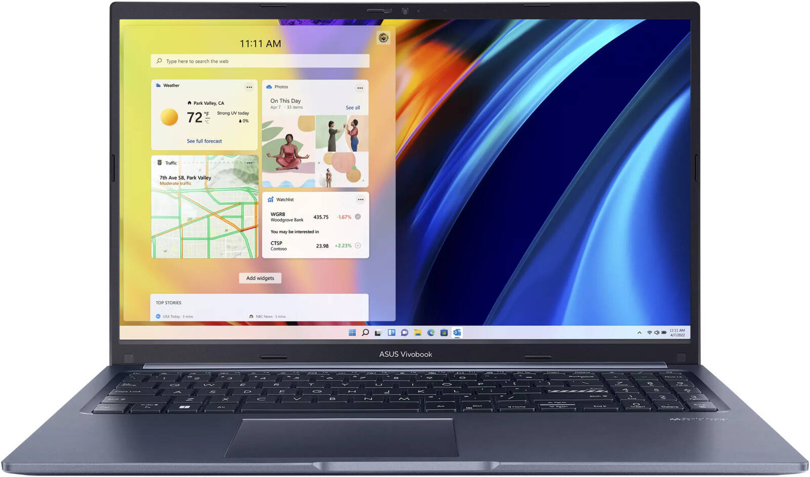 ASUS فيفو بوك 15 M1502NAQ-BQ034W لابتوب بمعالج AMD Ryzen 5-150 وذاكرة رام 16 جيجابايت وتخزين SSD بسعة 512 جيجابايت ورسوميات AMD Radeon وشاشة FHD بحجم 15.6 بوصة ونظام تشغيل Windows 11 Home ولوحة مفاتيح إنجليزية وعربية - لون أزرق هادئ