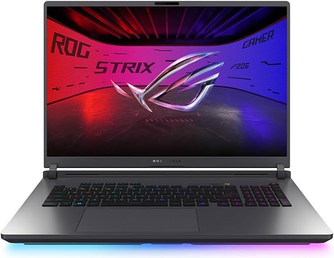 Asus ROG Strix G18 G815JHR-S8018 Gaming Laptop Intel Core i7 14650HX Processor 16GB RAM 512GB SSD Storage NVIDIA GeForce RTX 5050 Graphic 18 inch WUXGA Display English Arabic Keyboard Grey Operating System (Windows 11 Modified)