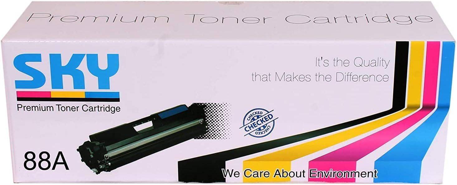 SPS CC388A 88A Black Toner Cartridge Compatible for HP LaserJet Pro M1130 M1213 M1216 M202 M226 Printers – 1500 Page Yield