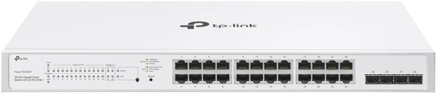 TP‑Link Festa FS328GP 28‑Port Gigabit Smart PoE+ Switch 24× PoE+ & 4× SFP, 250 W Budget, Cloud Managed