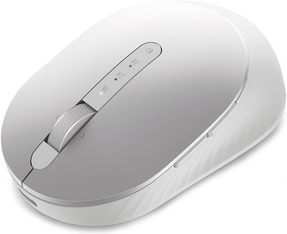 Dell MS7421W Pro Premium Compact Mouse 4000 DPI Adjustable 2.4GHz RF Wireless Rechargeable Mouse Bluetooth 5.0 - Platinum Silver
