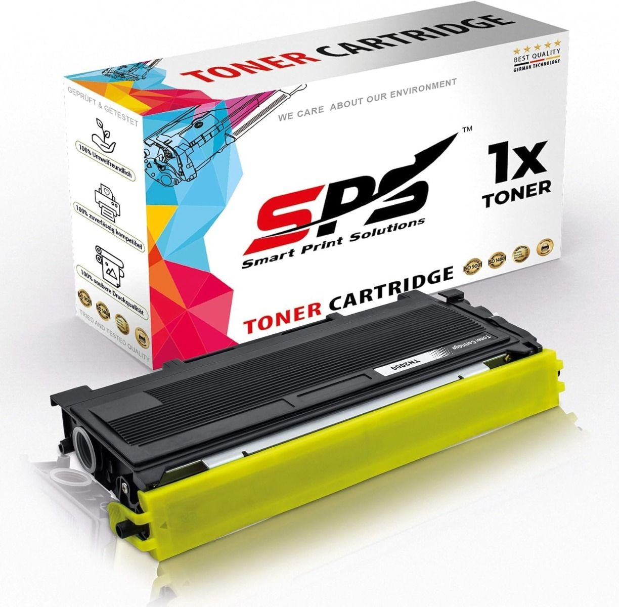 SPS TN‑2000 Compatible Black Toner Cartridge for Brother HL‑2030 / HL‑2040 / DCP‑7010 / MFC‑7420 Printers, Up to 2,500 Pages