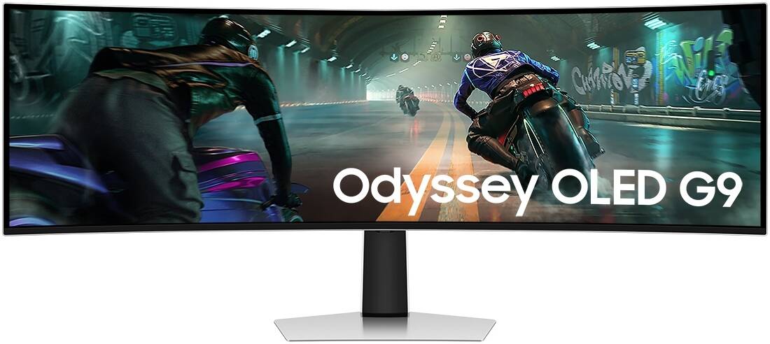 SAMSUNG Odyssey G91SD G9 Gaming Curved Monitor 49" DQHD (5,120 x 1,440) Resolution Display Refresh Rate Max 144Hz Response Time 0.03ms(GTG) Color Support Max 1B HDR10+ Gaming Silver