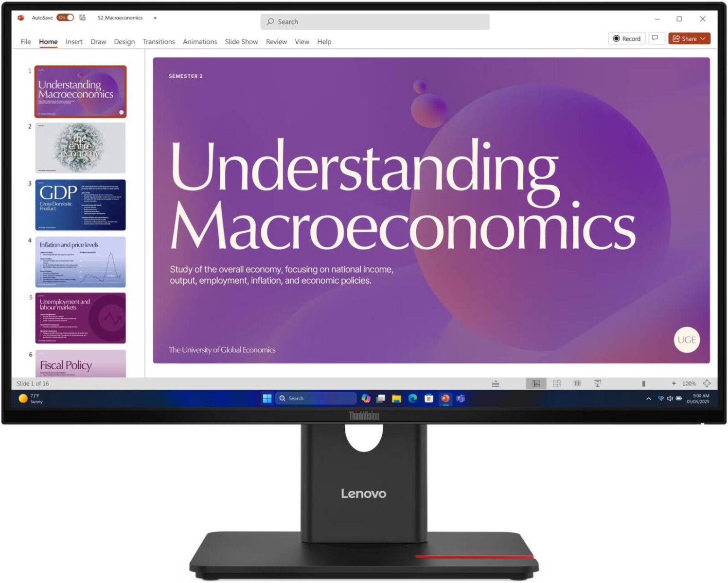 Lenovo ThinkVision T24D-40 Monitor 23.8" FHD 1920 x 1080 Display 120 Hz Refresh Rate 4ms (GtG) Response Time USB-C Docking - Black