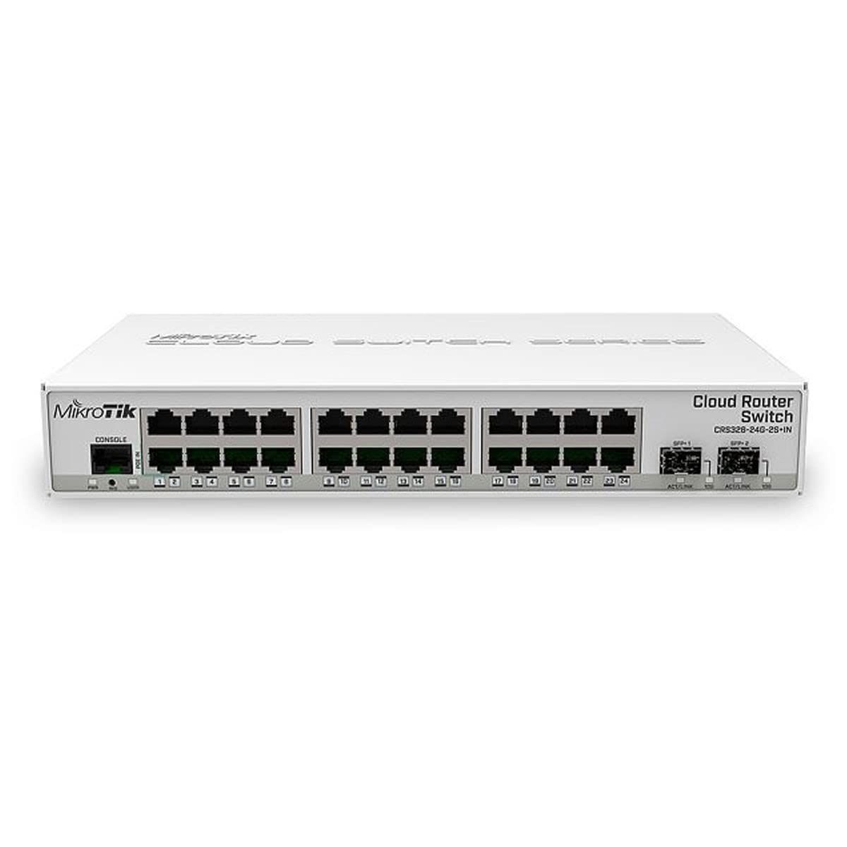 MikroTik CRS326-24G-2S+IN 24-Port Gigabit Managed Switch with 2 × 10G SFP+, Dual Boot RouterOS/SwOS