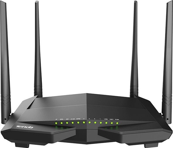 Tenda V12 AC1200 Dual‑Band VDSL2/ADSL Gigabit Wi‑Fi Router – 867Mbps + 300 Mbps, 4× Gigabit LAN, Beamforming and MU‑MIMO - V12 