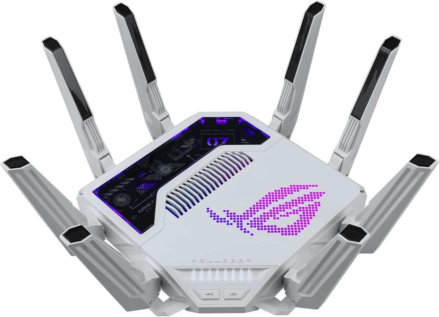 ASUS ROG Rapture GT-BE19000AI 90IG09S0-MO9A0V Tri-Band Wi-Fi 7 Gaming Router with Quad-Core AI Core, 8 Antennas, Dual 10G Ethernet, USB 3.2