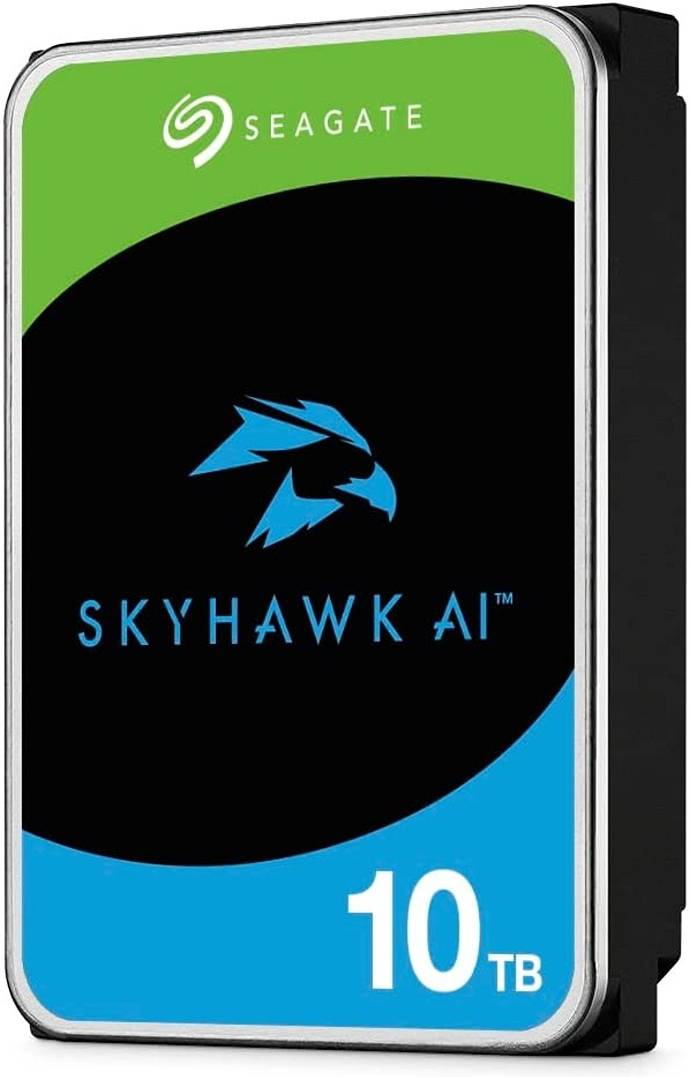 Seagate SkyHawk AI 10TB Surveillance Internal Hard Drive, SATA 6Gb/s, 256MB Cache, CMR Recording, Up to 245MB/s Sustained Transfer, 32 AI Channels, Up to 64 HD Cameras - ST10000VE001