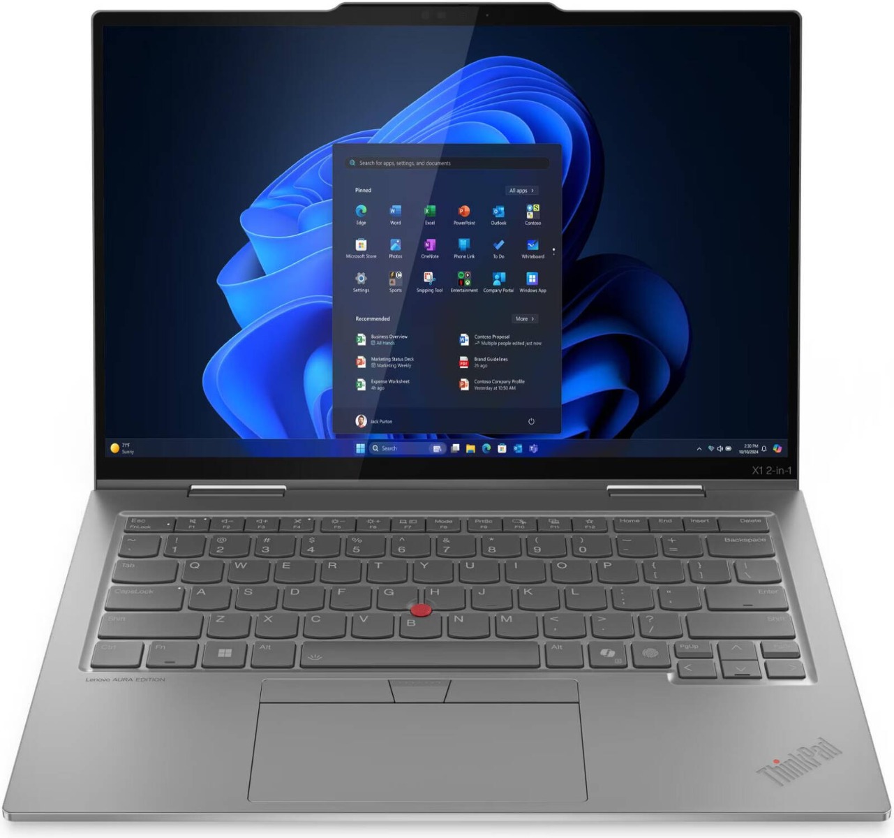 Lenovo ThinkPad X1 2-in-1 Gen 10 Laptop Intel Core Ultra 7-258V Processor 32GB Ram 1TB SSD Storage Intel Arc Graphics 14 Inch WUXGA Touch Flip Display Operating System Windows 11 Pro English Arabic Keyboard - Black