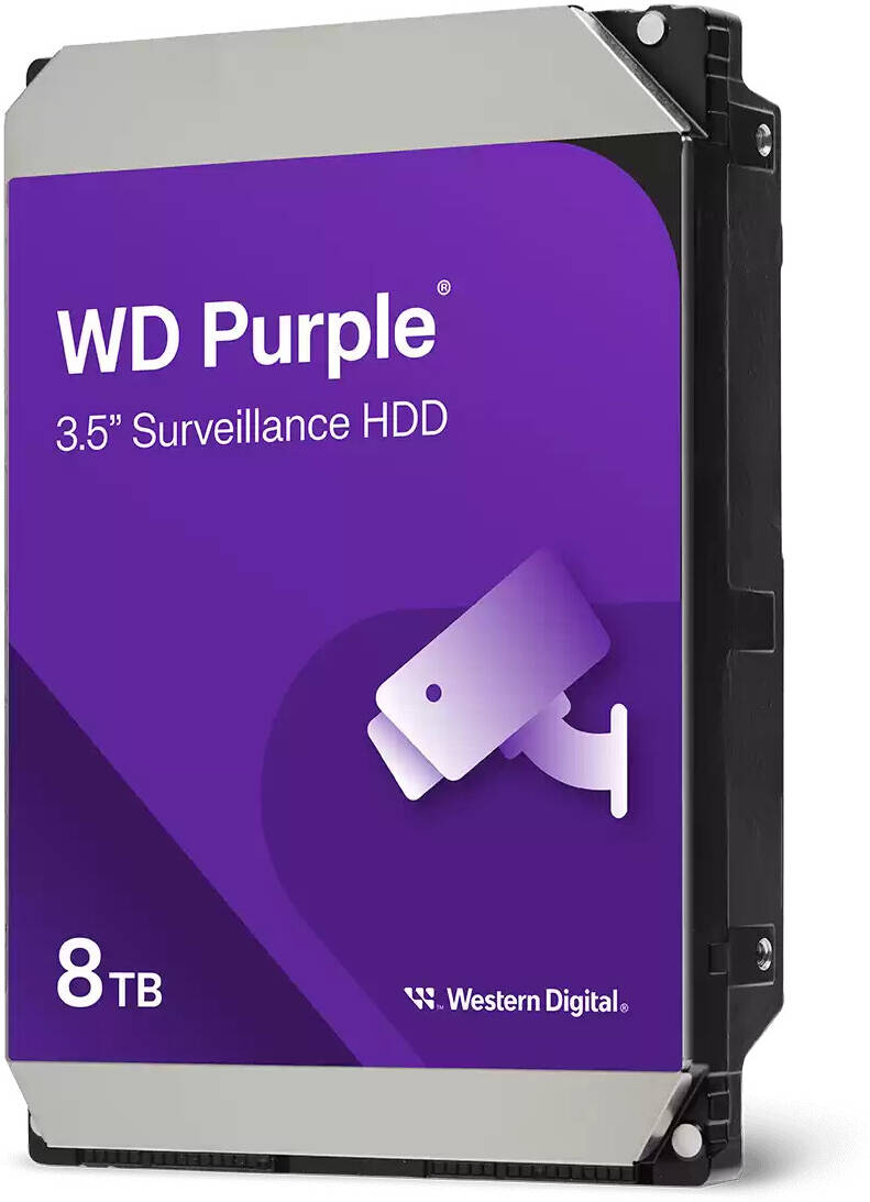 Western Digital 8TB WD Purple Surveillance Hard Drive 3.5-Inch SATA 6Gb/s, CMR 256MB Cache, Up to 64 HD Cameras 215MB/s 180TB/Year Workload -WD85PURZ