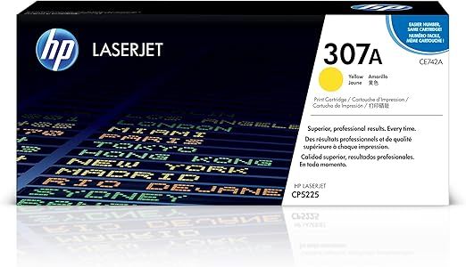 HP 307A Yellow Original LaserJet Toner Cartridge (CE742A)