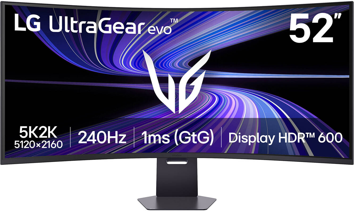 LG 52" UltraGear Evo G9 Gaming Monitor, 5K2K 5120x2160, WUHD Display, 240Hz Refresh Rate, 1ms (GtG) Response Time, VESA DisplayHDR 600, 1000R Curvature - Black