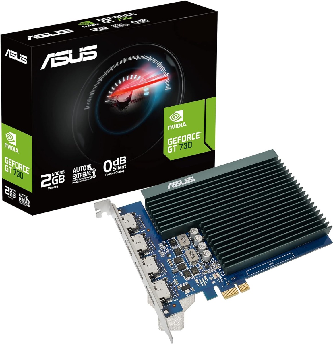 بطاقة رسومات اسوس انفيديا جي فورس GT730 2 جيجا بايت DDR5 4 * HDMI 90YV0H20-M0NA00