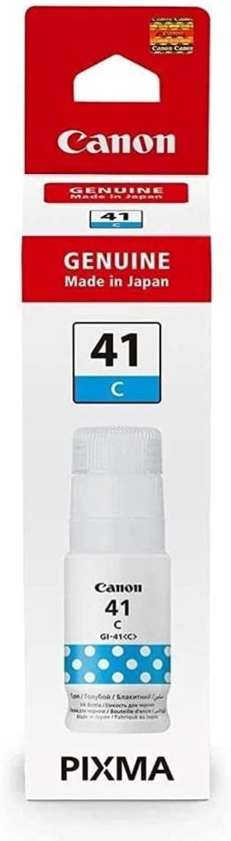 Canon GI-41 Cyan Ink Bottle (GI-41C), 70 ml, Prints Up to 7,700 Pages