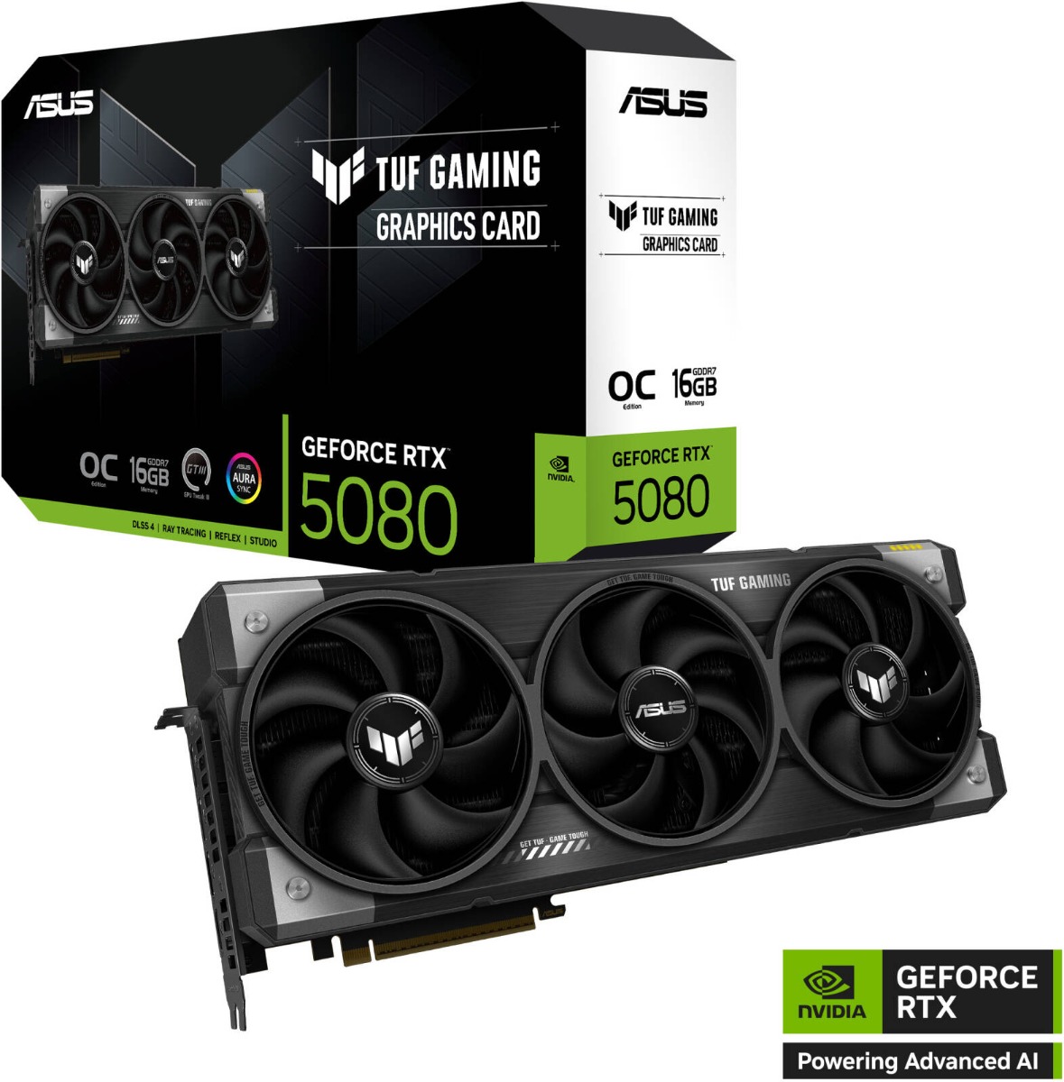 ASUS TUF Gaming GeForce RTX 5080 OC Edition 16GB GDDR7 PCIe 5.0 Graphics Card | TUF-RTX5080-O16G-GAMING