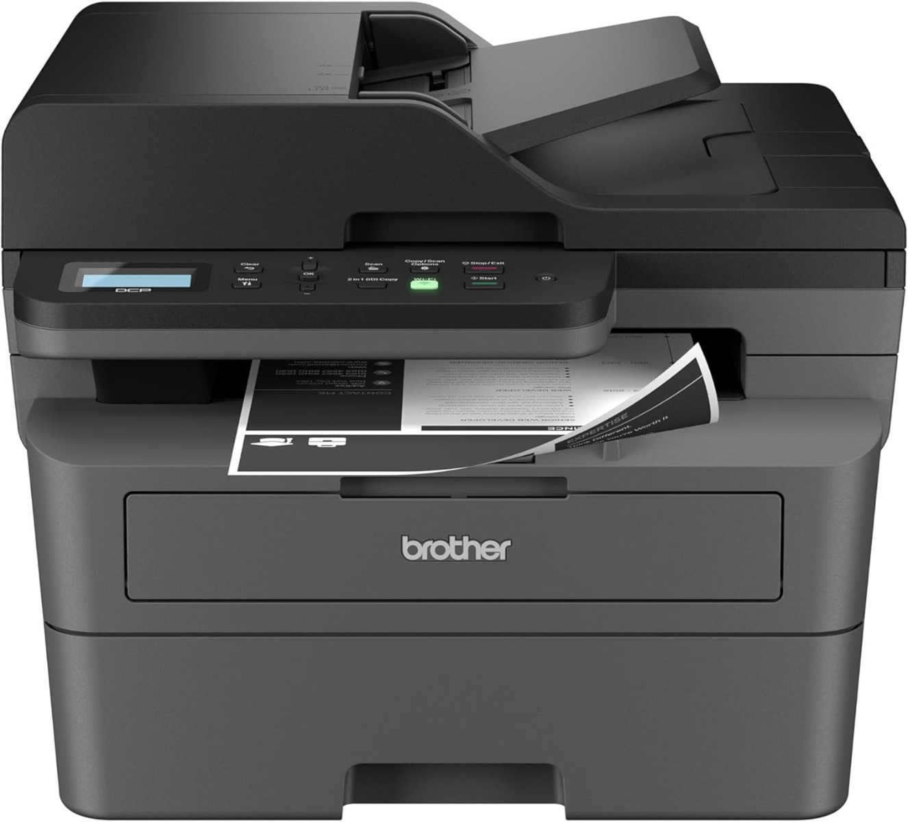 Brother DCP-L2640DW Monochrome Laser Multifunction Printer with Ethernet, ADF, Automatic Duplex, USB 2.0, 34 ppm, 1200×1200 dpi