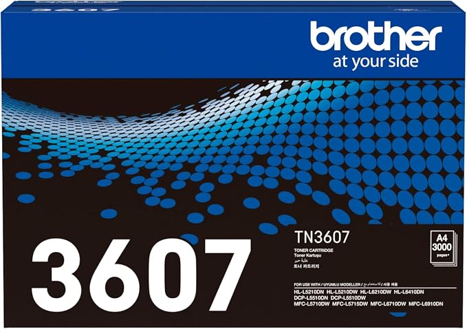 Brother TN3607 Black Standard Yield Toner Cartridge, up to 3,000 pages
