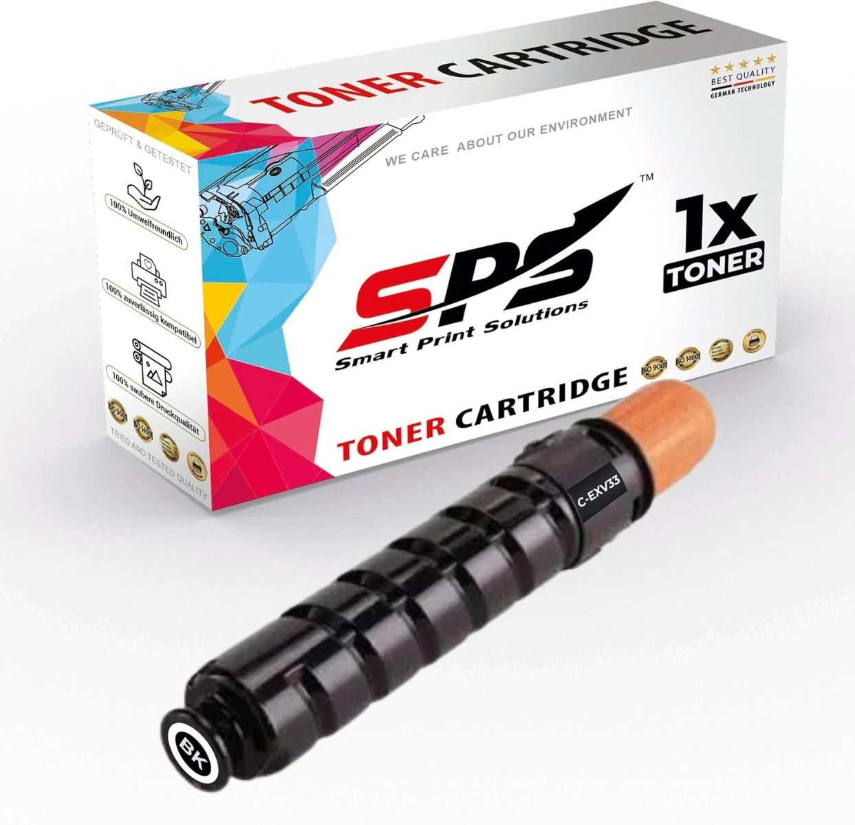 SPS C-EXV33 Compatible Black Toner Cartridge for Canon imageRUNNER IR2520 IR2525 IR2530 Printers Up to 14,600 Pages