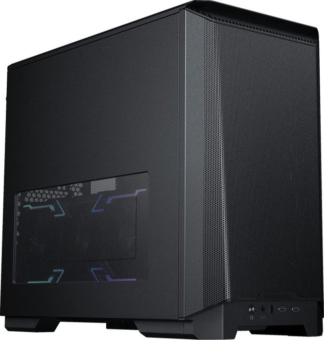 Phanteks Eclipse P200 Air Performance Mini-ITX Tower, Ultra-fine mesh Design, ABS, Steel body, Tempered Glass - Black