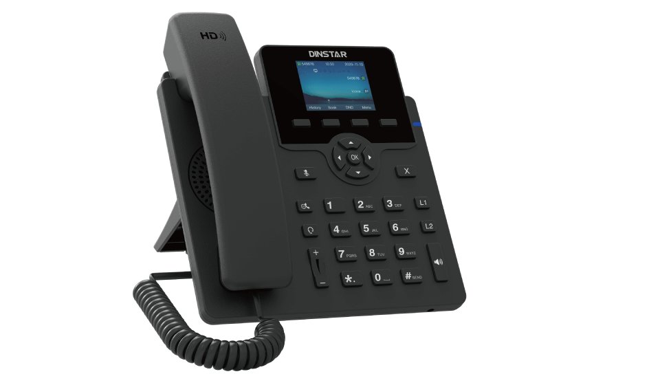 Dinstar C62UP Color Screen SIP IP Phone 2.4″ TFT Display 6 SIP Accounts 5-Way Conference Dual Gigabit Ethernet PoE HD Voice