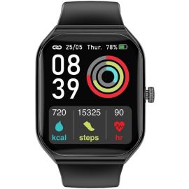 Promate Smart Watch Sporty BT 3.0 + BLE 5.2 Fitness Tracker 1.96 inches Always-On AMOLED Display