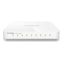 D-Link DGS-1008A 8-Port Gigabit Easy Desktop Switch Unmanaged, Fanless, Energy-Efficient