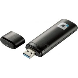 D‑Link DWA-182 AC1300 MU‑MIMO Dual‑Band USB Wi‑Fi Adapter USB 3.0, Dual‑Band (2.4 GHz and 5 GHz), Up to 400 Mbps/867 Mbps Wireless, WPA/WPA2 Security
