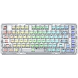 Redragon K649CT-RGB-PRO Elf Pro 78% Gasket Wireless Mechanical Keyboard, 82 Keys, Hot-Swap, Tri-Mode (USB-C / 2.4 GHz / Bluetooth), 3000 mAh Battery, Transparent RGB Design